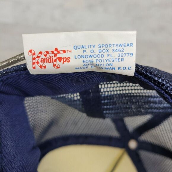 Vintage NASA Kennedy Space Center Hat Blue Foam Snapback Trucker Cap Taiwan 80s - Picture 10 of 10